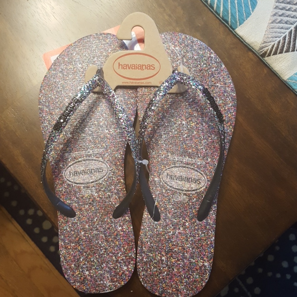 Havaianas slim carnaval glitter flip flops